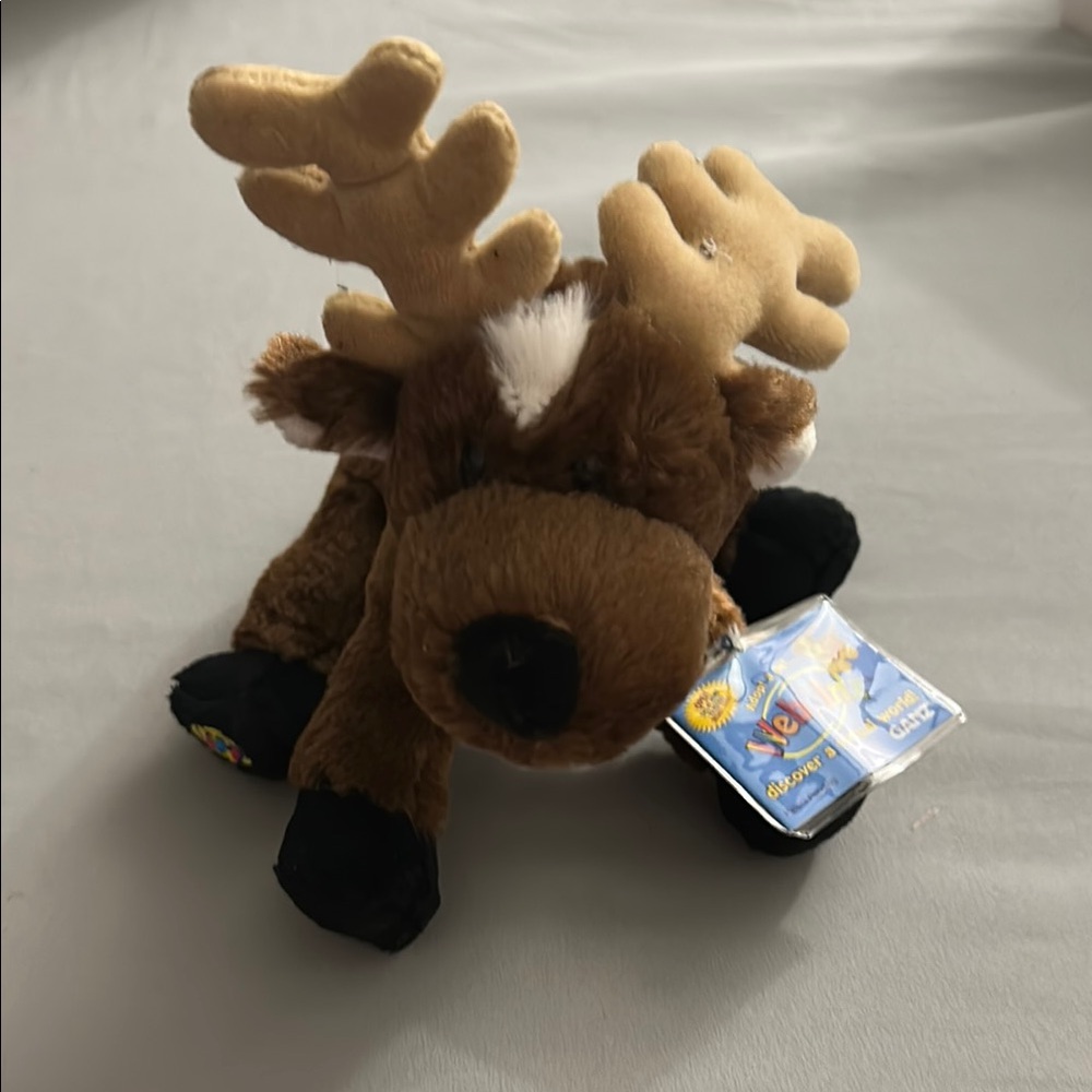 Cuddly Reindeer Plush Toy - Brown and Black